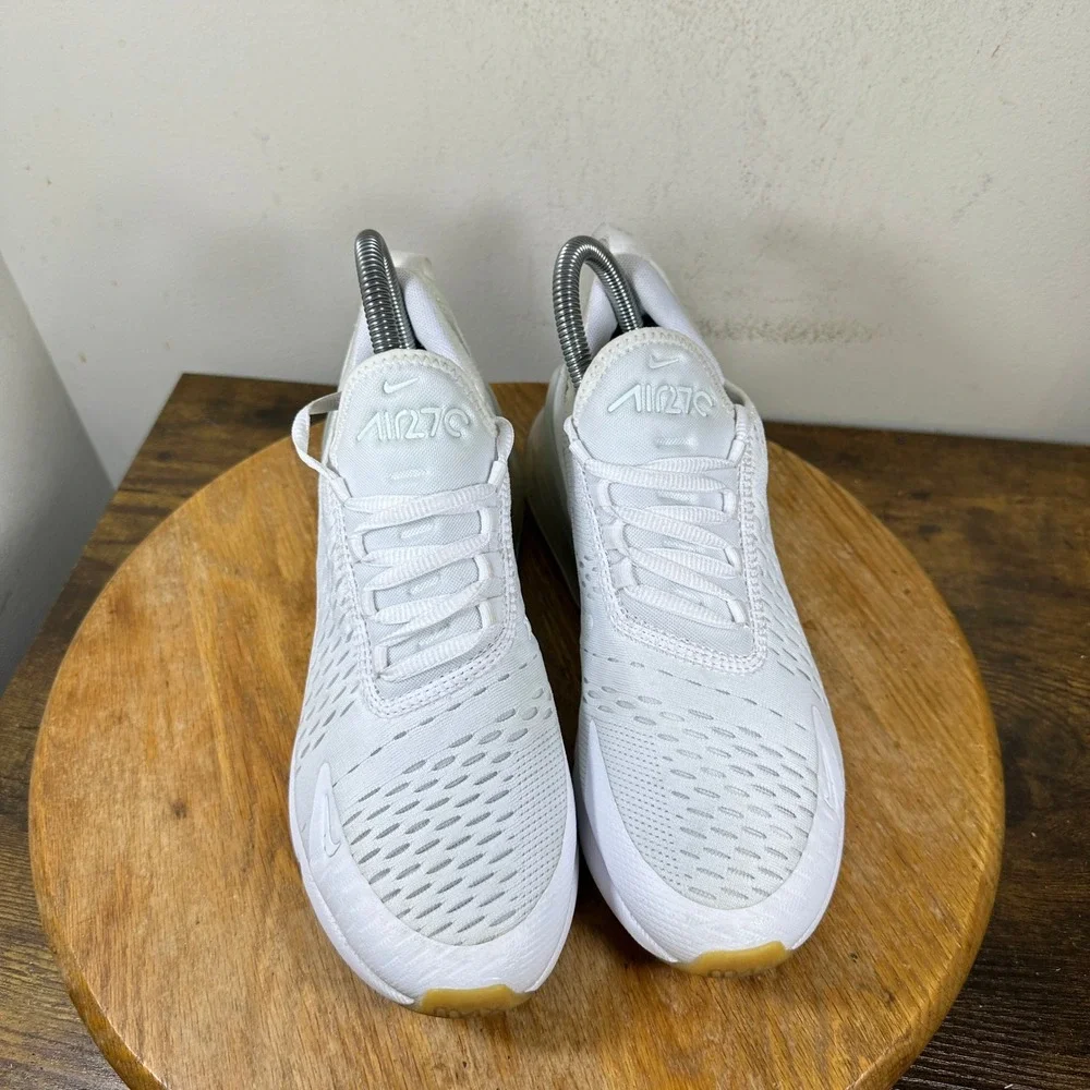 Nike Air Max 270 Mens White Gum Light Brown Running Shoes DC1702-100 Size 6
